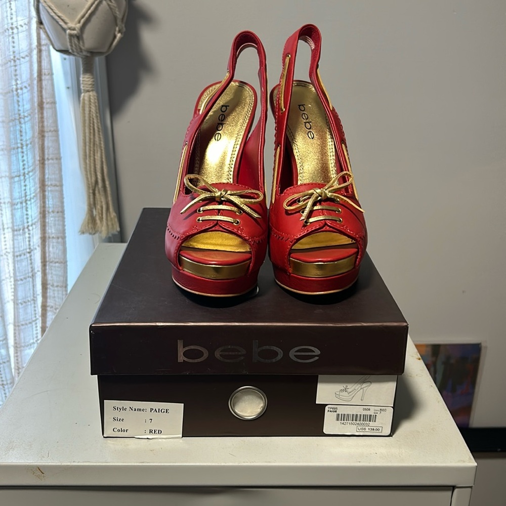Bebe red heels
